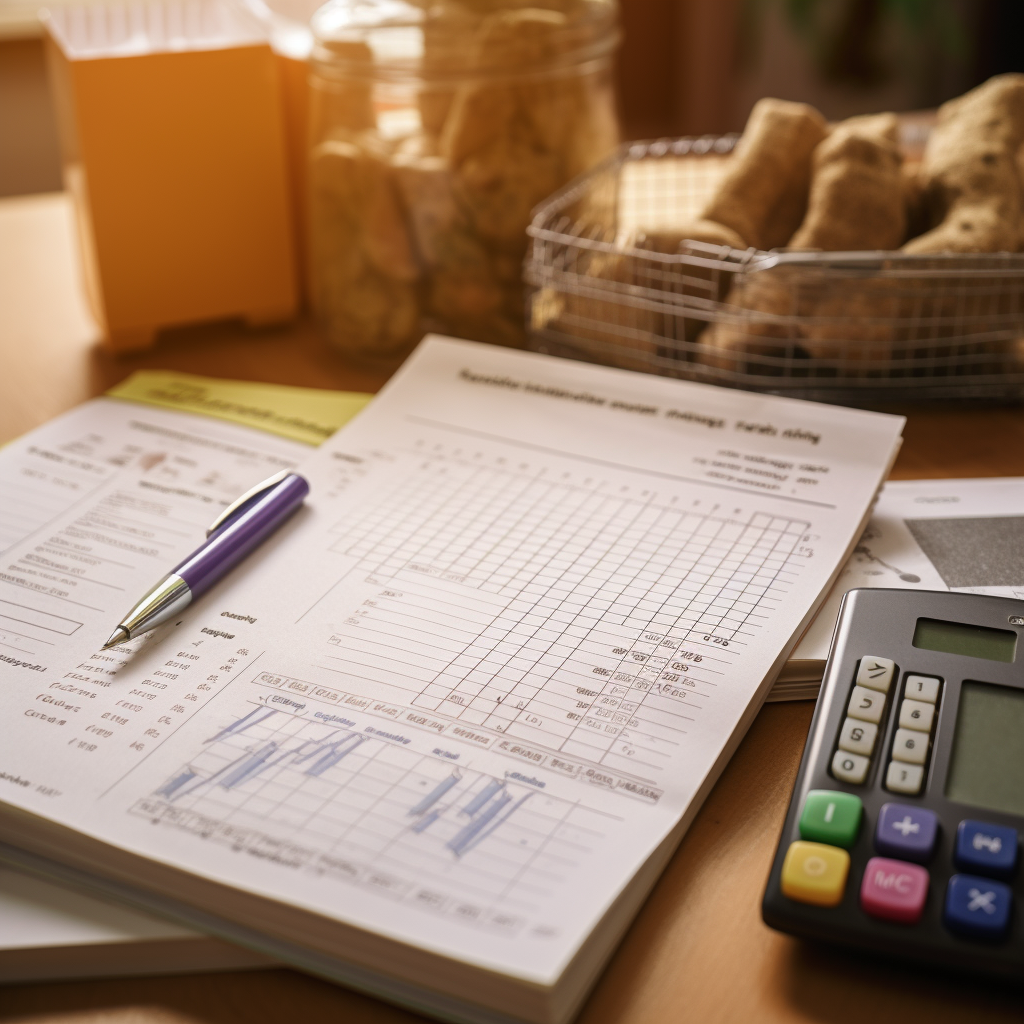 A budgeting notebook showing calculations next to a grocery receipt, symbolizing effective budget management